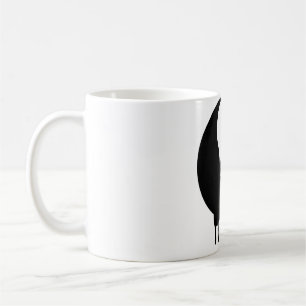 Yin och Yang Black White Paint Smälter droppar Kaffemugg