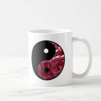 Yin och Yang blommigt Kaffemugg