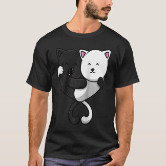 Yin och yang cat chinese Raglan Baseball T Shirt