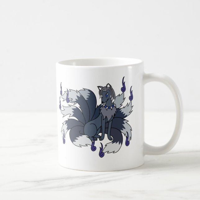 Yin och Yang de Tailed niona (Kitsune) Kaffemugg (Höger)