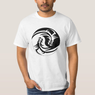 Yin och Yang Dragon T Shirt
