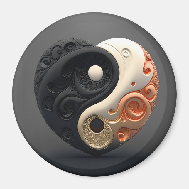 Yin och Yang eart Magnet (Framsidan)