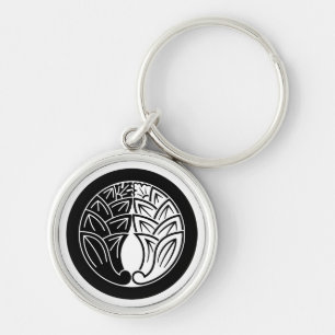 Yin och yang Embracing japanese gingers in Circle Rund Silverfärgad Nyckelring