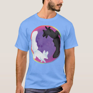 Yin och Yang Foxes T Shirt