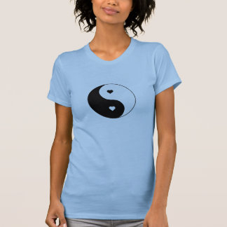 Yin och Yang Heart T Shirt