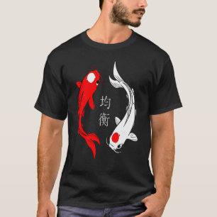 Yin och Yang Japansk fiskbalans och harmoni T Shirt