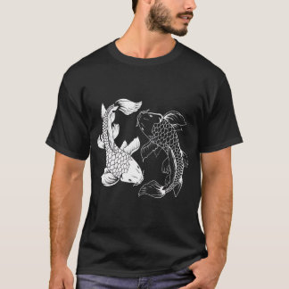 Yin och Yang Japanska Koi Fish T-Shirt