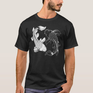 Yin och Yang Japanska Koi Fish T-Shirt