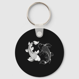 Yin och Yang Japanska Koi Fiskar Nyckelring