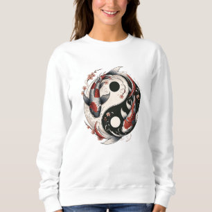 Yin och Yang Japanska Koi Fiskar T Shirt