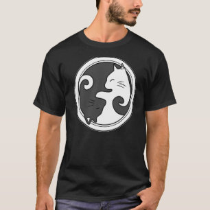 Yin och Yang Katt Pose Katt Meditation Acro Hatha T Shirt