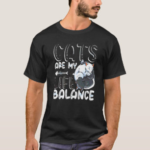 Yin och Yang Katter Livsbalans Söt Katt  1 T Shirt