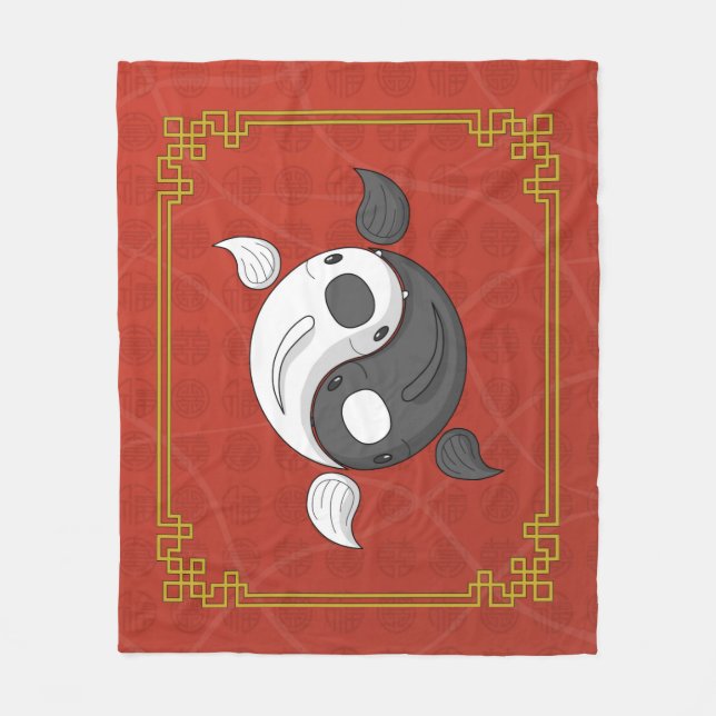 Yin och Yang, Koi Fleece Blanket (Framsidan)