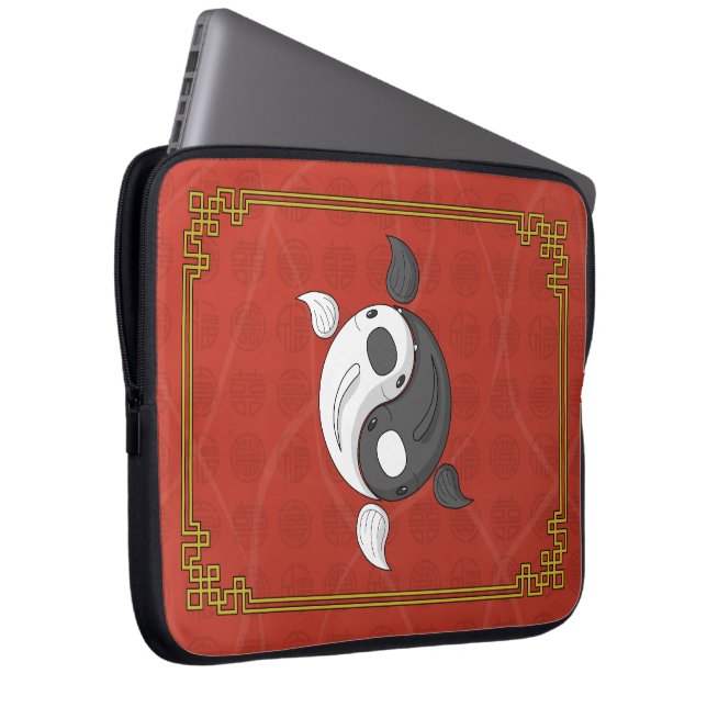 Yin och Yang Koi Laptop sleeve (Framsidan Höger)