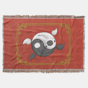 Yin och Yang Koi Throw Blanket Mysfilt