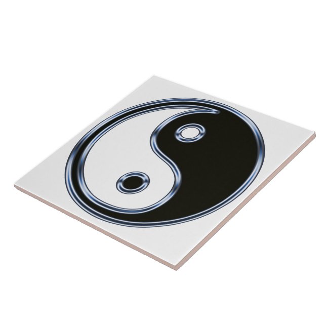 Yin och Yang Medallion Kakelplatta (Sidan)