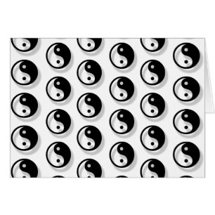 Yin och Yang Mönster Hälsningskort
