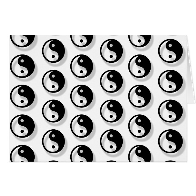 Yin och Yang Mönster Hälsningskort (Framsidan Horizontal)