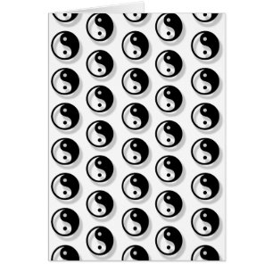 Yin och Yang Mönster Hälsningskort
