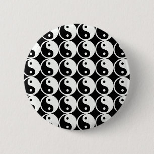 Yin och Yang Mönster Knapp