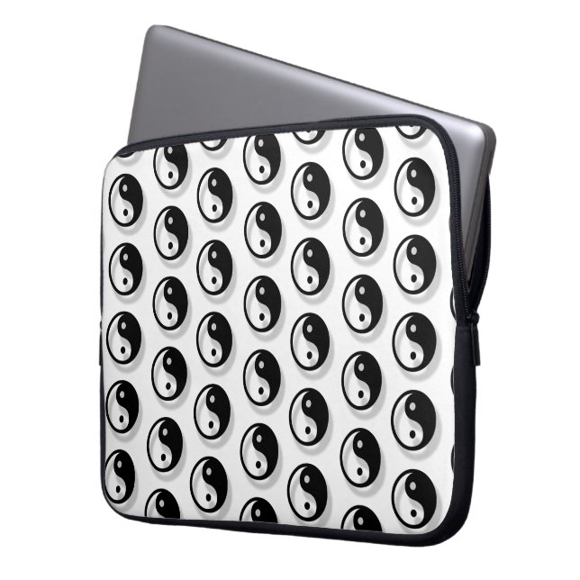 Yin och Yang Mönster Laptop Fodral (Framsidan Vänster)