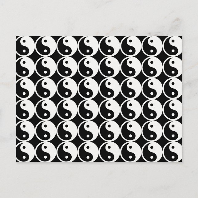 Yin och Yang Mönster Vykort (Framsida)