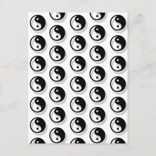 Yin och Yang Mönster Vykort