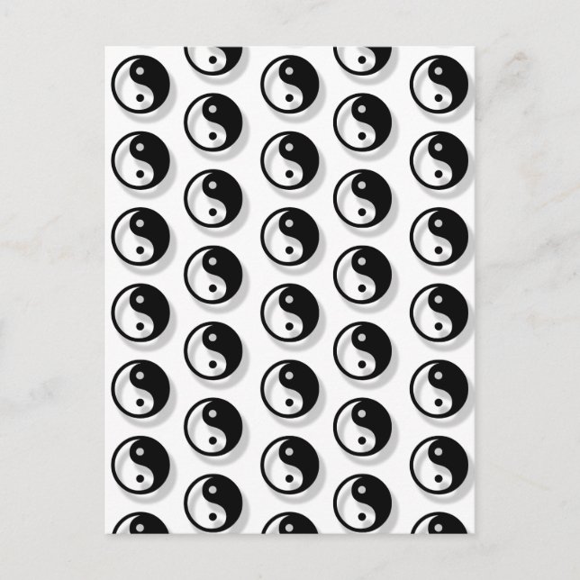 Yin och Yang Mönster Vykort (Framsida)