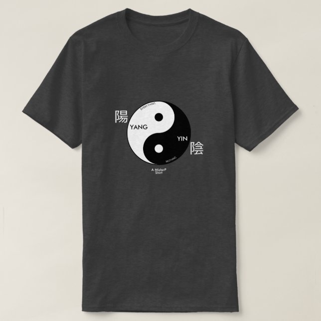 Yin och Yang (Mörk) - A MisterP Shirt T Shirt (Design framsida)