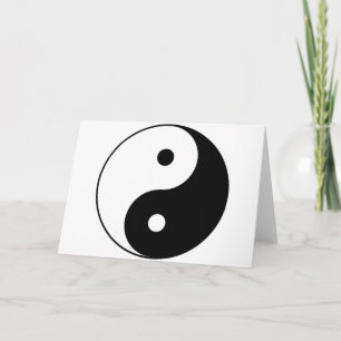 Yin och Yang Motivational filosofiskt symbol Kort