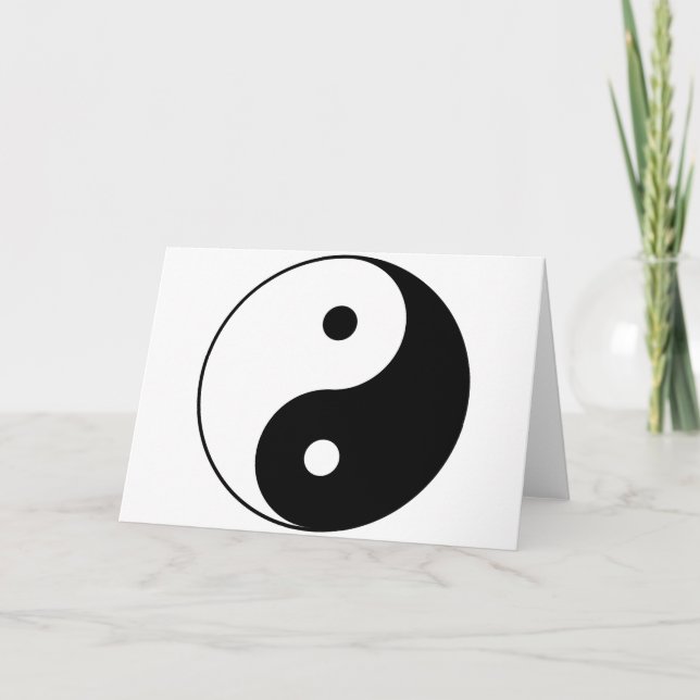 Yin och Yang Motivational filosofiskt symbol Kort (Framsida)