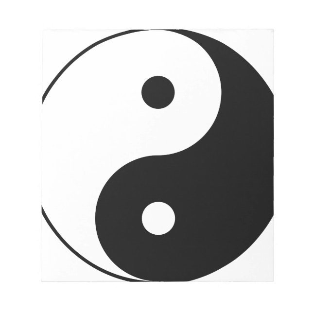 Yin och Yang Motivational Philosophical Symbol Anteckningsblock (Framsida)