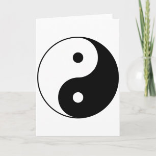 Yin och Yang Motivational Philosophical Symbol Kort