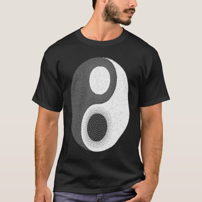 Yin och Yang New Age och Andlig Yoga Meditation T Shirt (Framsida)