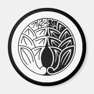 Yin och yang Omfamnar japanska ingefärer i cirkel Magnet