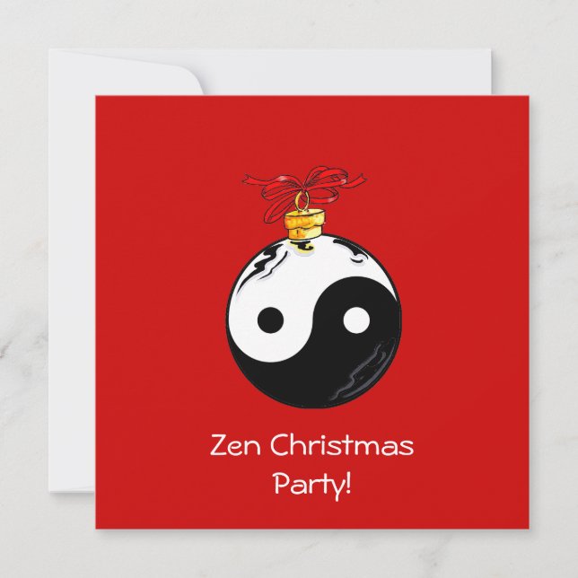 Yin och Yang Ornament Inbjudningar (Framsida)