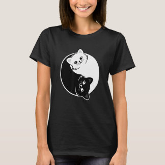 Yin och Yang Pet Cat Black White Cats Animals Kärl T Shirt