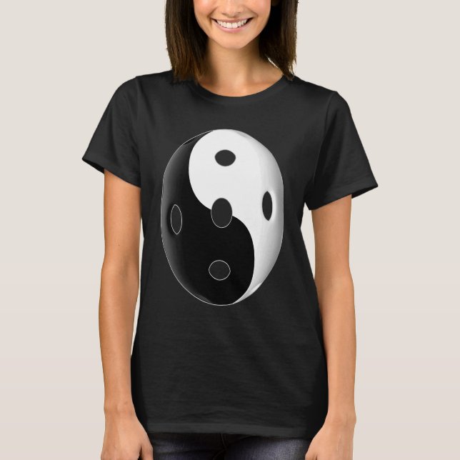 Yin och Yang Pickleball för manar och kvinnor T Shirt (Framsida)
