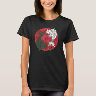 Yin och Yang Pisces Shirt Japanska Koi Carp Fish T T Shirt