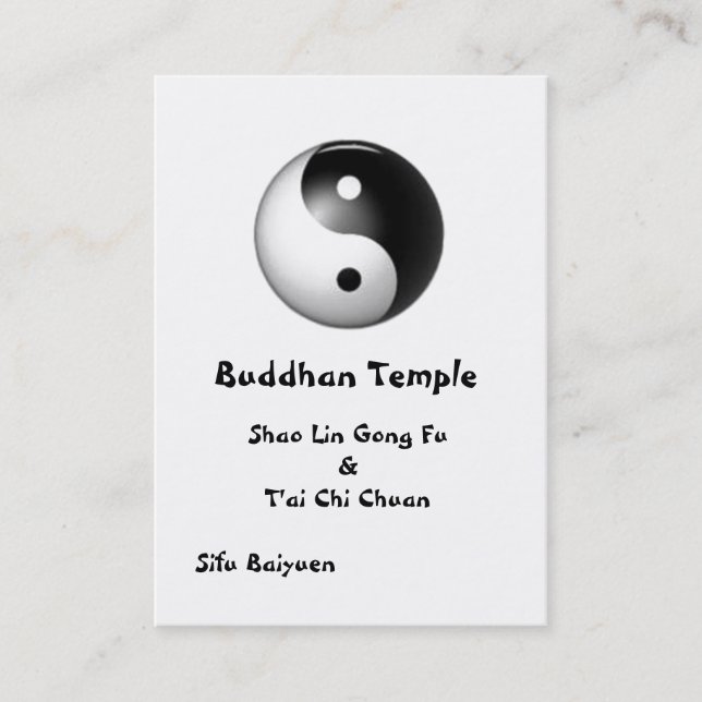 Yin- och Yang-profilkort Visitkort (Framsida)
