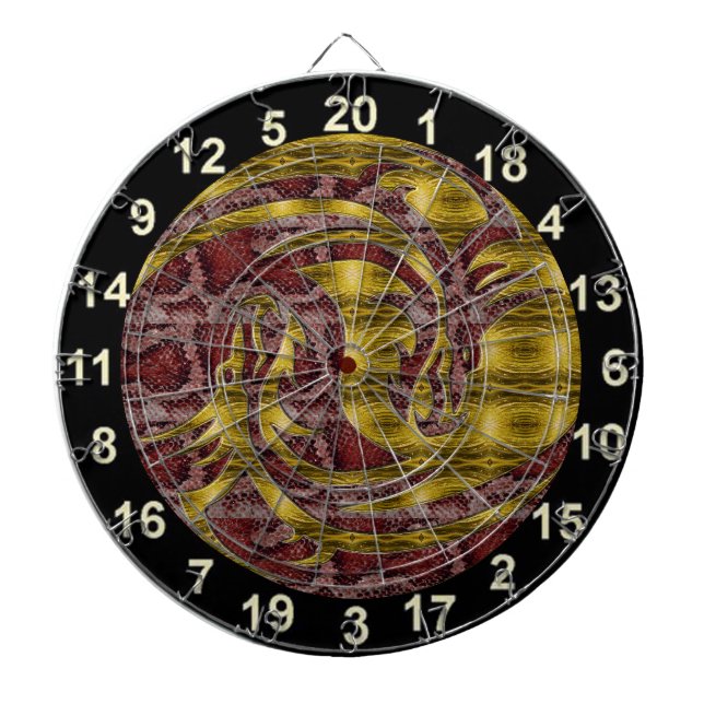 Yin och Yang red och gult Dron dart board Piltavla (Framsidan)