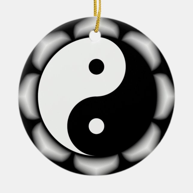 Yin och Yang Round Ornament (Framsidan)