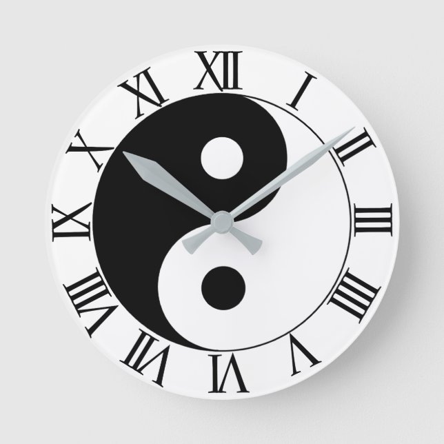 YIN OCH YANG RUND KLOCKA (Framsida)