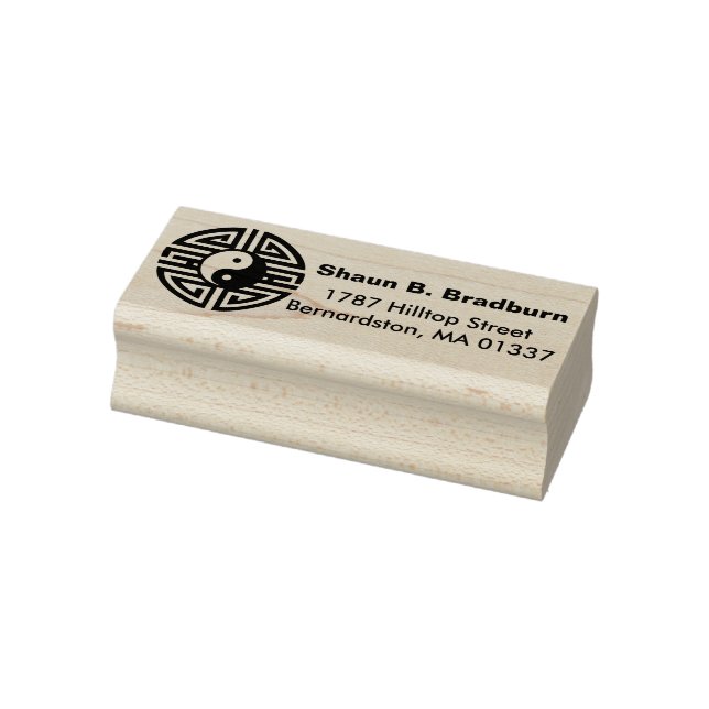 Yin och Yang runt Yantra + dina idéer Stämpel (Stämpel)