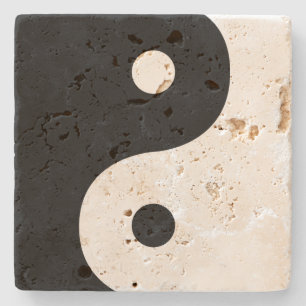 Yin och Yang Sides Stenunderlägg