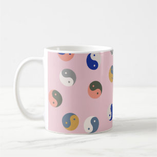 Yin och yang sömlös mönster,repeterbart andlig kaffemugg