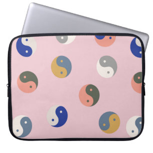 Yin och yang sömlös mönster,repeterbart andlig laptop fodral