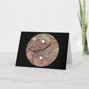 Yin och Yang Sten Art Card Kort