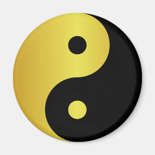 Yin- och Yang-symbol Guld asiatisk filosofi frys Magnet