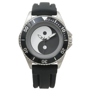 Yin och Yang Symbol (kinesisk taijitu) Armbandsur